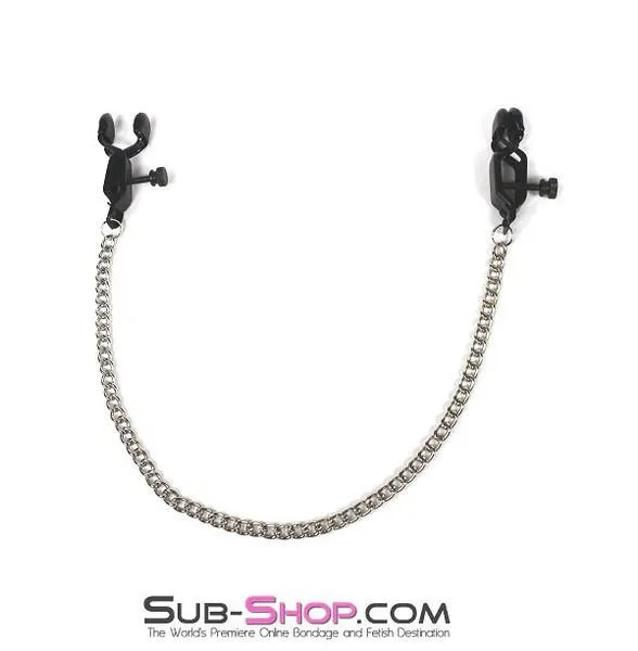 0526MH-CB      Squeeze Your Balls Blackline Wide Adjustable Cock and Ball Clamps