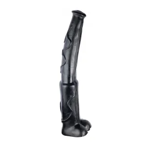 20-inch Extra Large Black Realistic Dildo with Sturdy Base