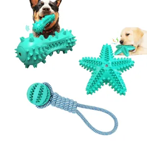 3 Pack Squeaky Dog Toothbrush Toys – Durable, Squeaky, and Perfect for Dental Health