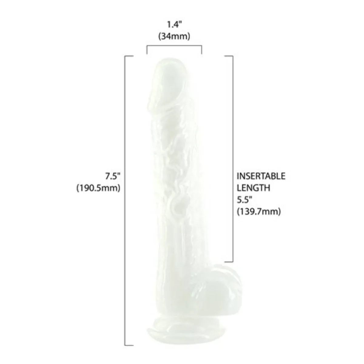 Addiction Pearl Shimmering Dildo White 7.5 Inch