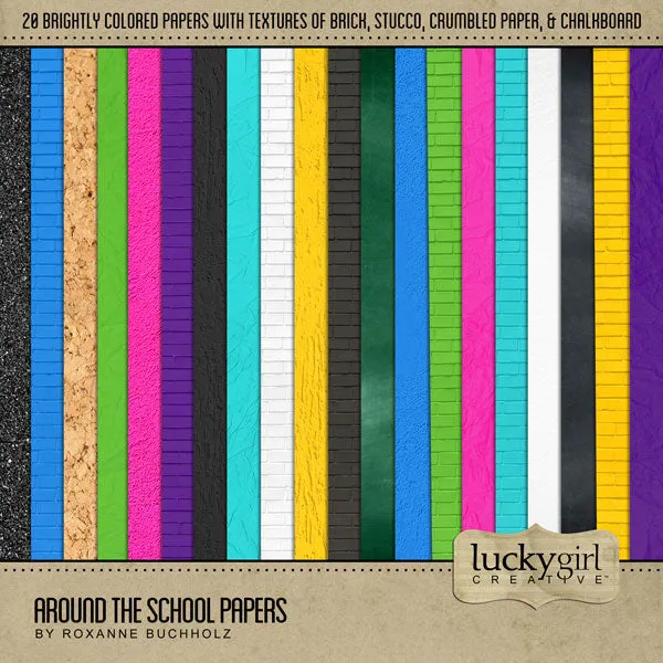 Around the School Mega Digital Scrapbook Bundle