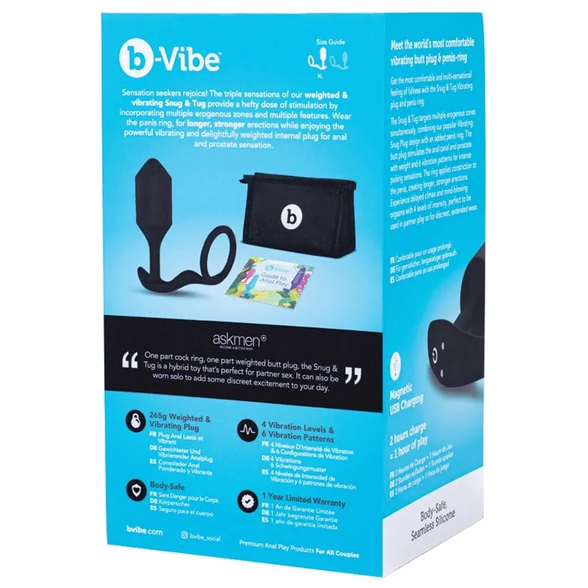 B-Vibe Vibrating Snug & Tug-Black XL