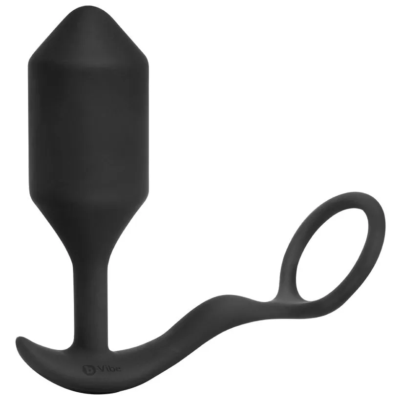 B-Vibe Vibrating Snug & Tug-Black XL