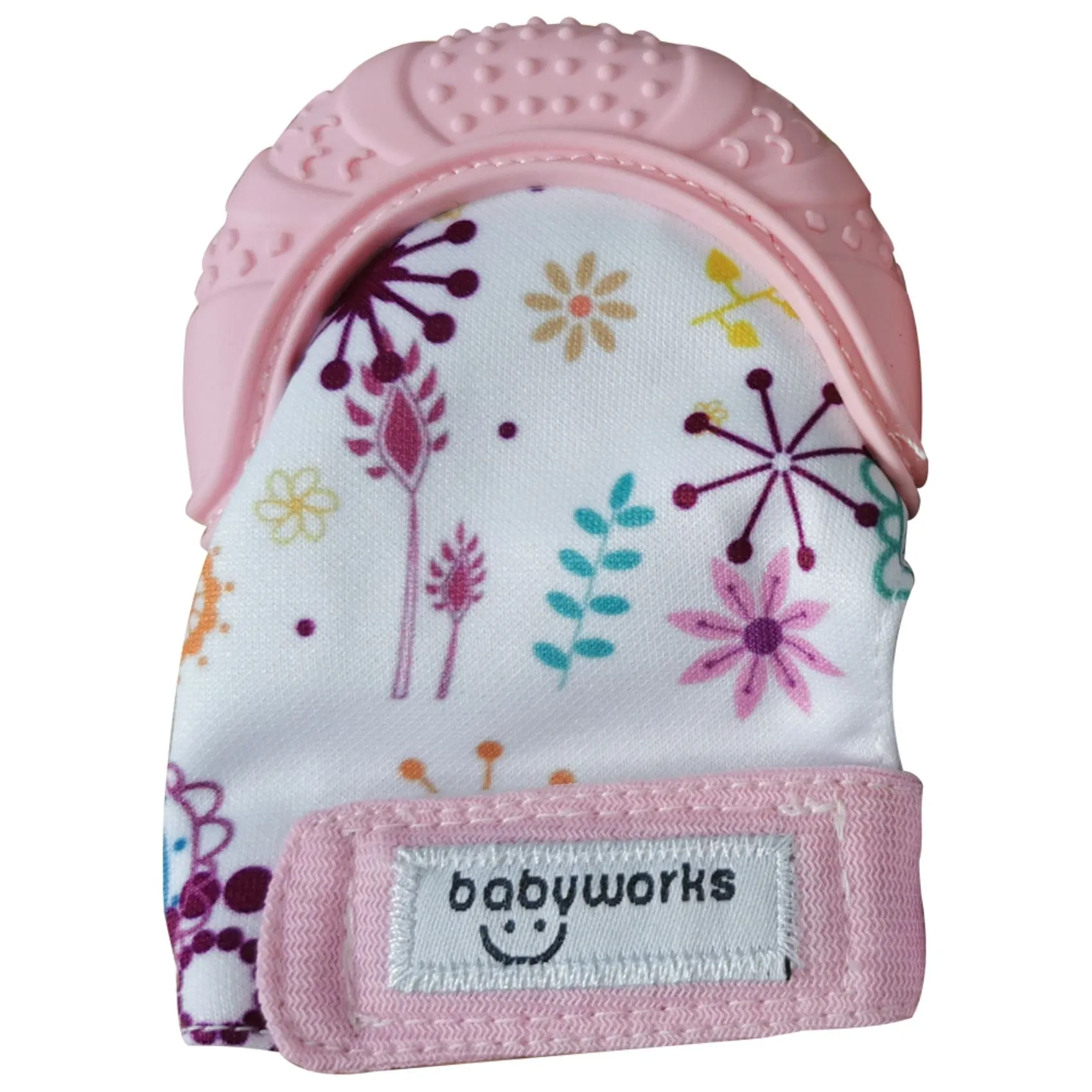 Baby Works Bibibaby Teething Mitts (Pink)