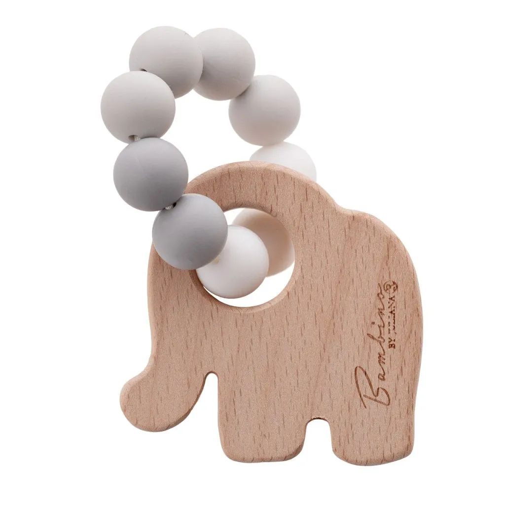 Bambino Elephant Teething Toy Grey