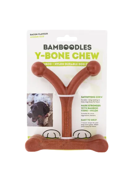 Bamboodles Y-Bone Bacon Flavour Dog Toys