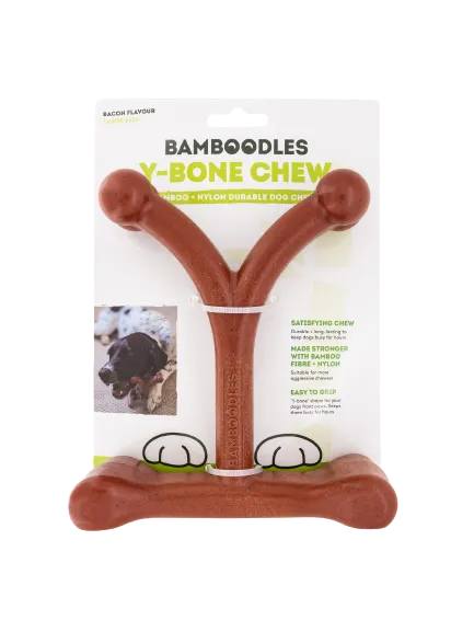 Bamboodles Y-Bone Bacon Flavour Dog Toys