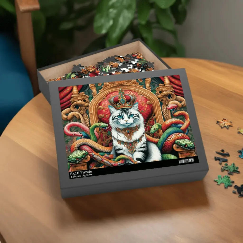 Cat Queen of Snakes Puzzle (120, 252, 500-Piece)