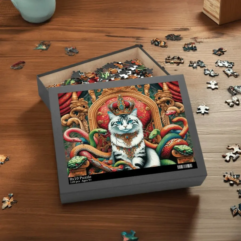 Cat Queen of Snakes Puzzle (120, 252, 500-Piece)