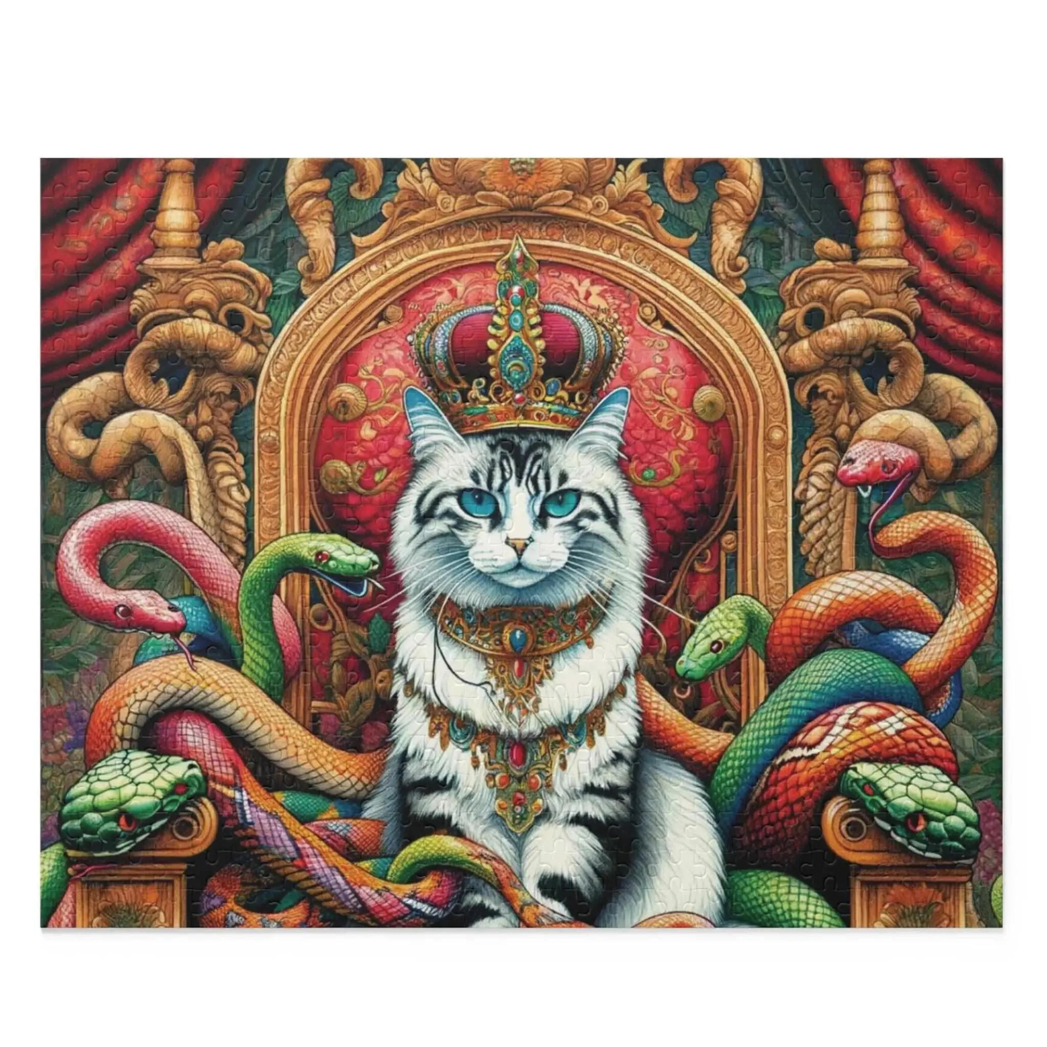 Cat Queen of Snakes Puzzle (120, 252, 500-Piece)