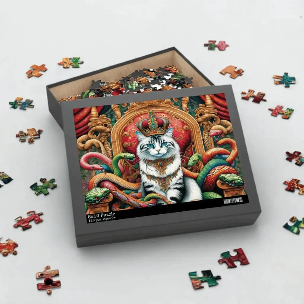 Cat Queen of Snakes Puzzle (120, 252, 500-Piece)