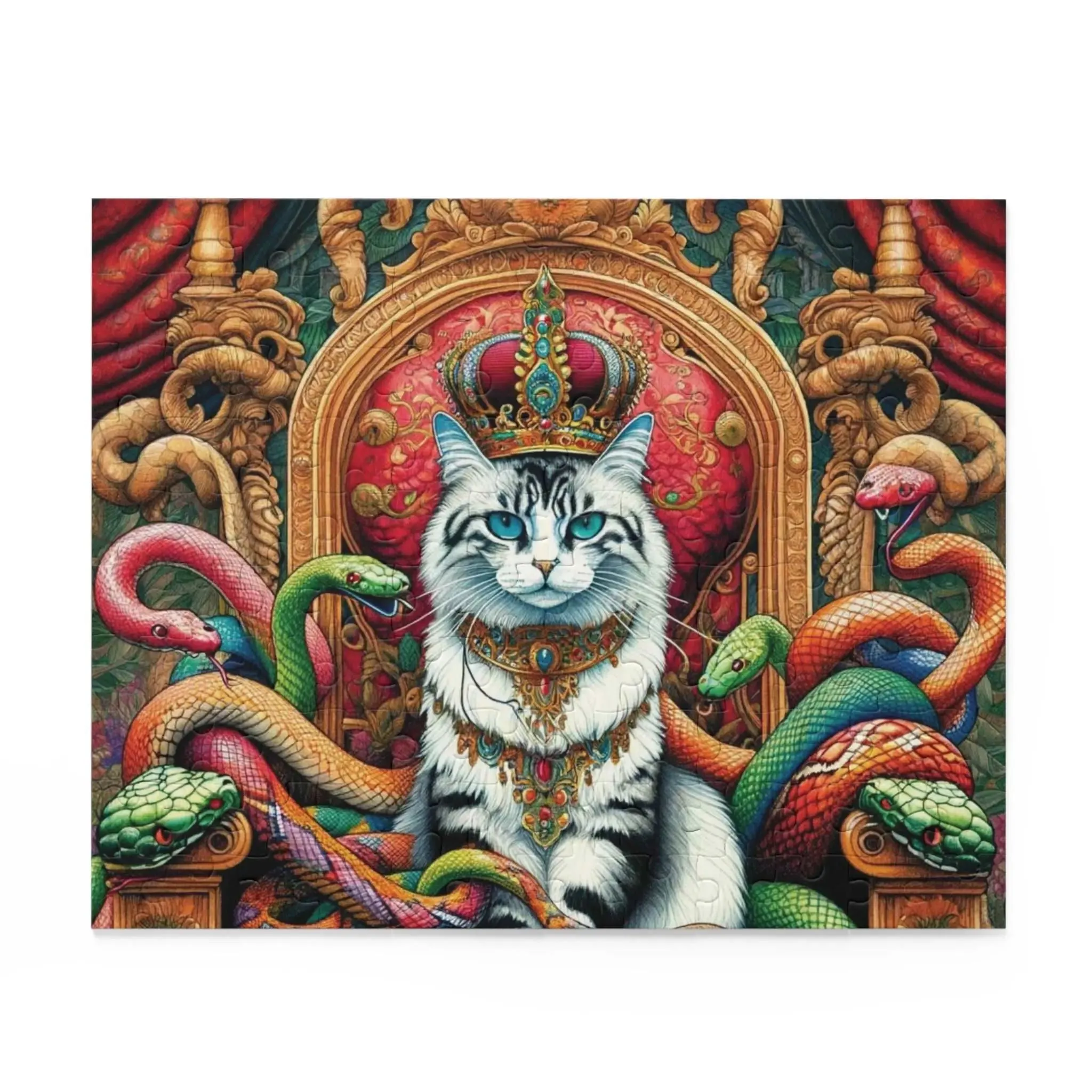 Cat Queen of Snakes Puzzle (120, 252, 500-Piece)