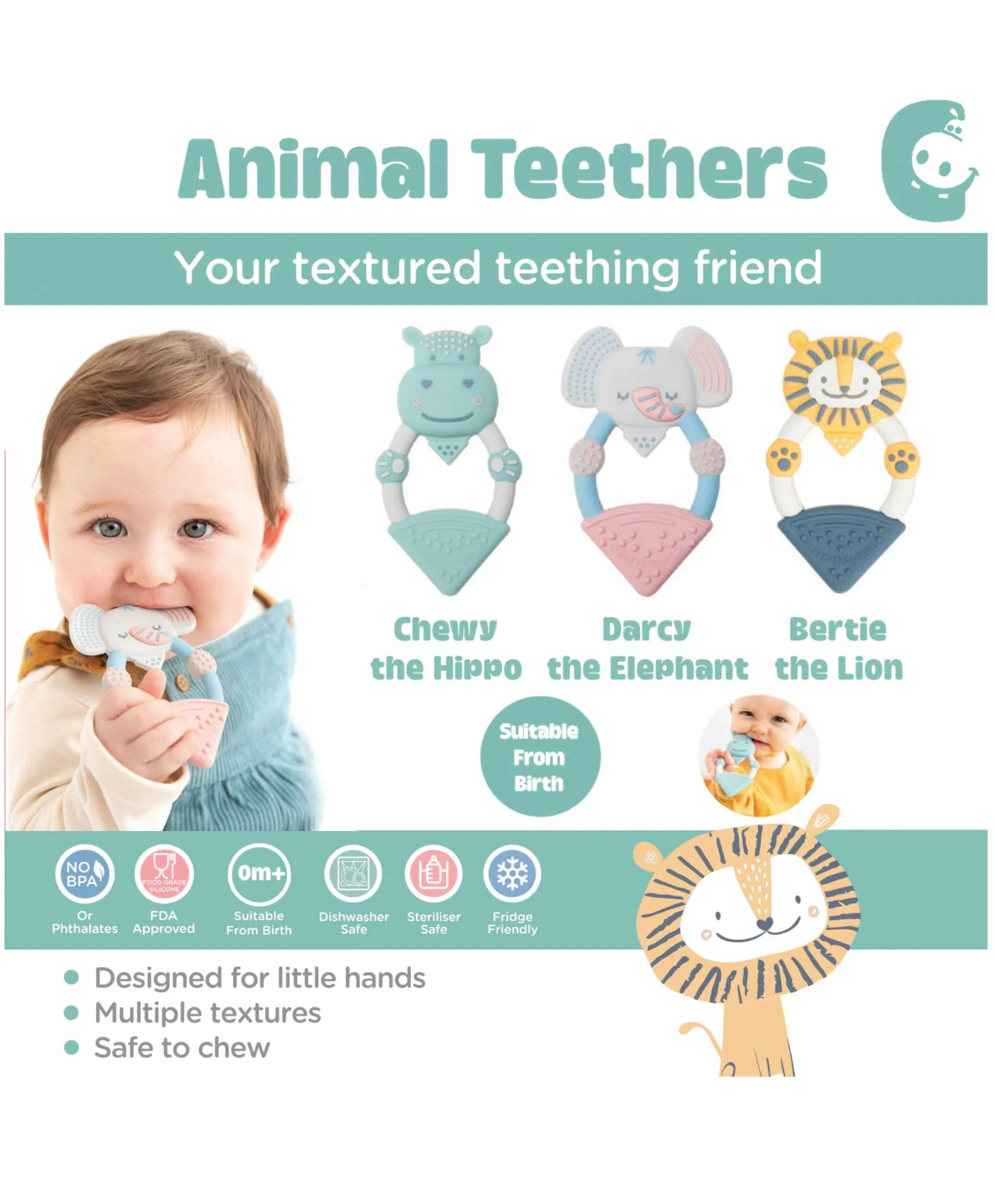 Cheeky Chompers Darcy Elephant Teether