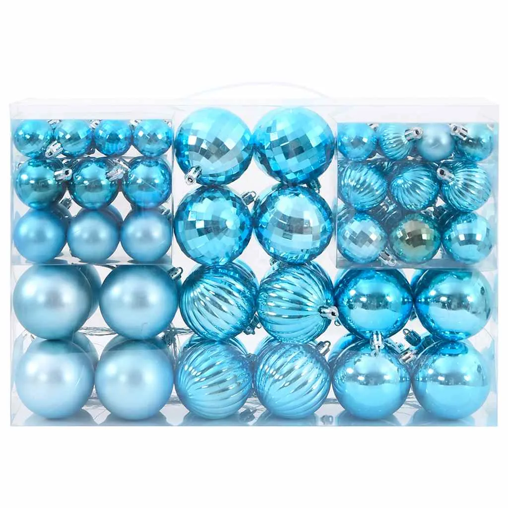 Christmas Baubles 100 pcs Turquoise Ø3/4/6 cm