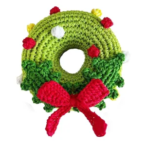 christmas wreath knit toy