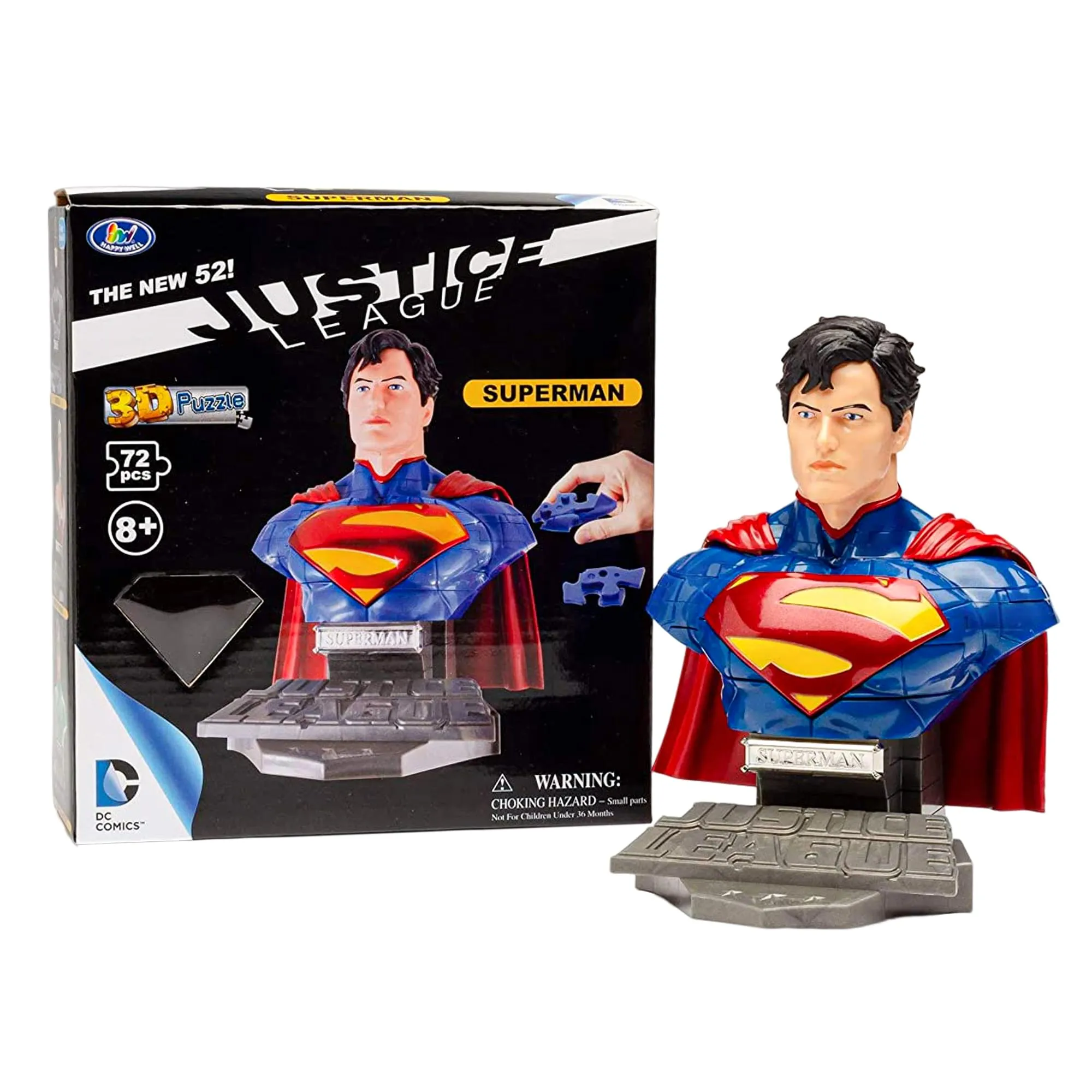 Eaglemoss DC Superman 72 Piece 3D Jigsaw Puzzle | Solid Color