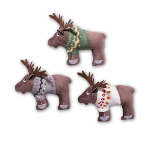 Fringe Dog Toy Holiday Sweater Moose