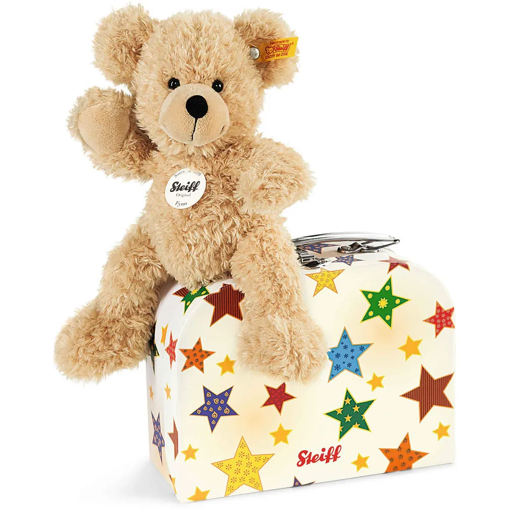 Fynn Teddy bear in suitcase, 9 Inches