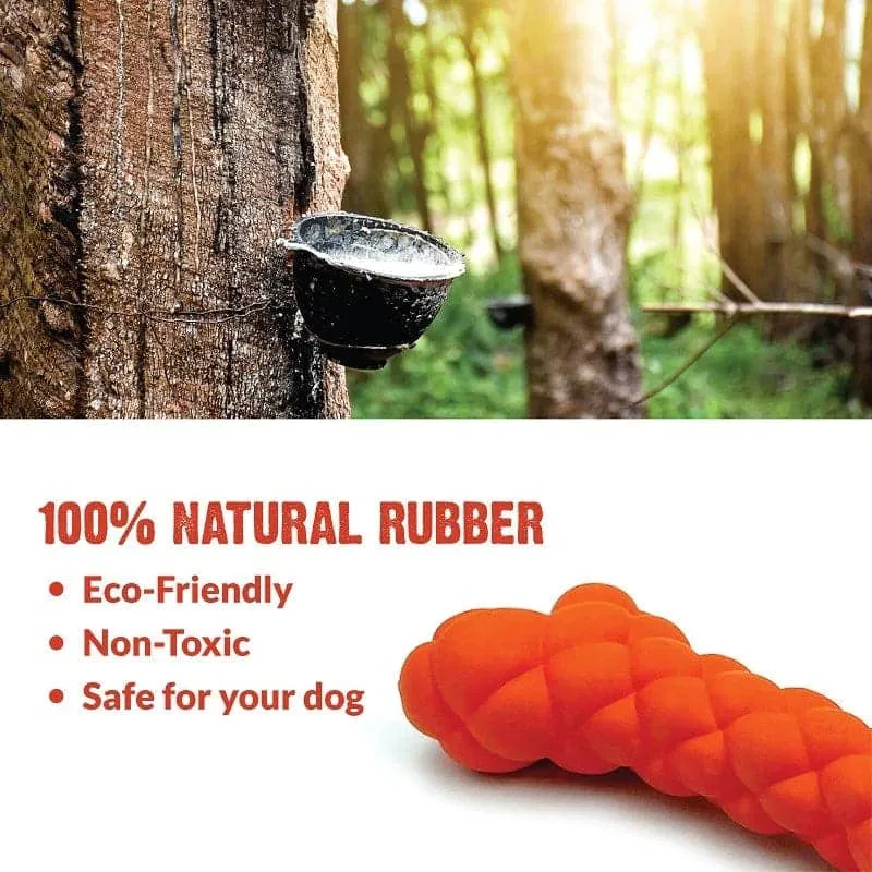 Goofy Tails Non Toxic Rubber Squeaky Bone Toy for Dogs