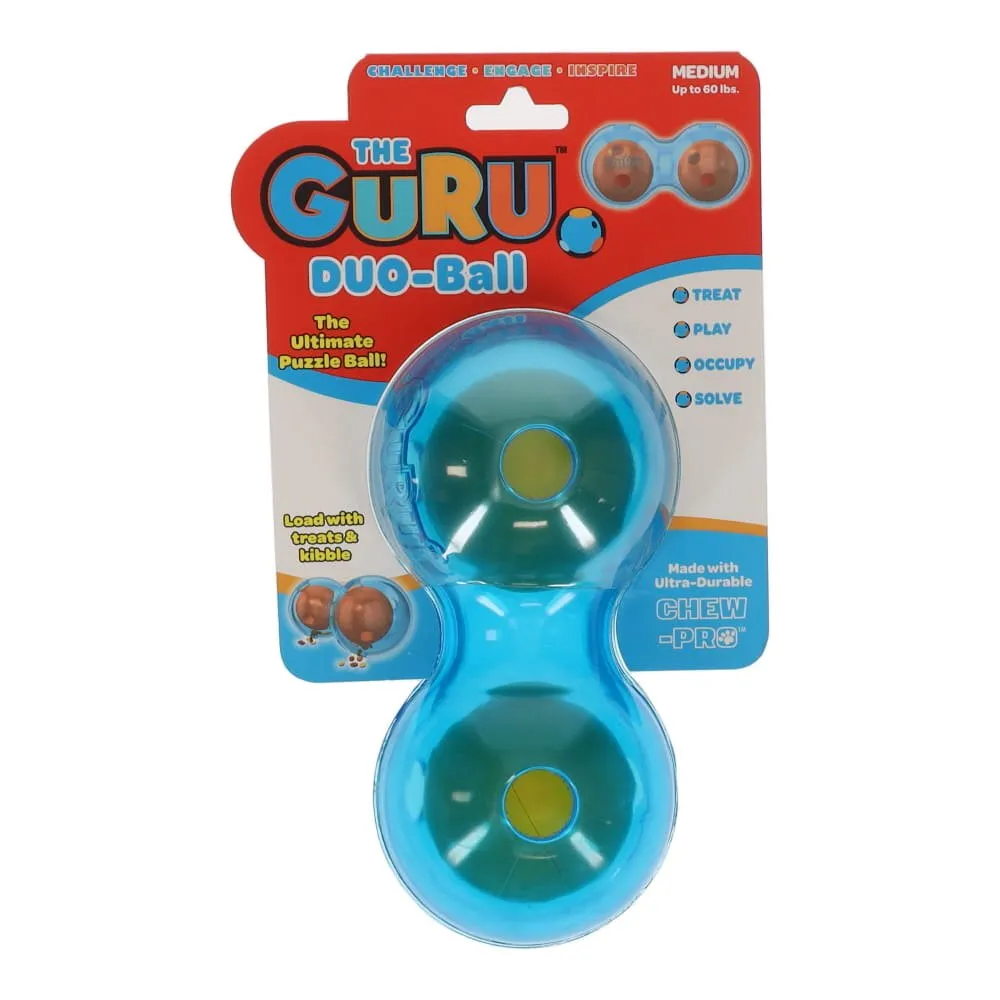 GURU Duo Ball Dog Enrichment Toy Medium^^^