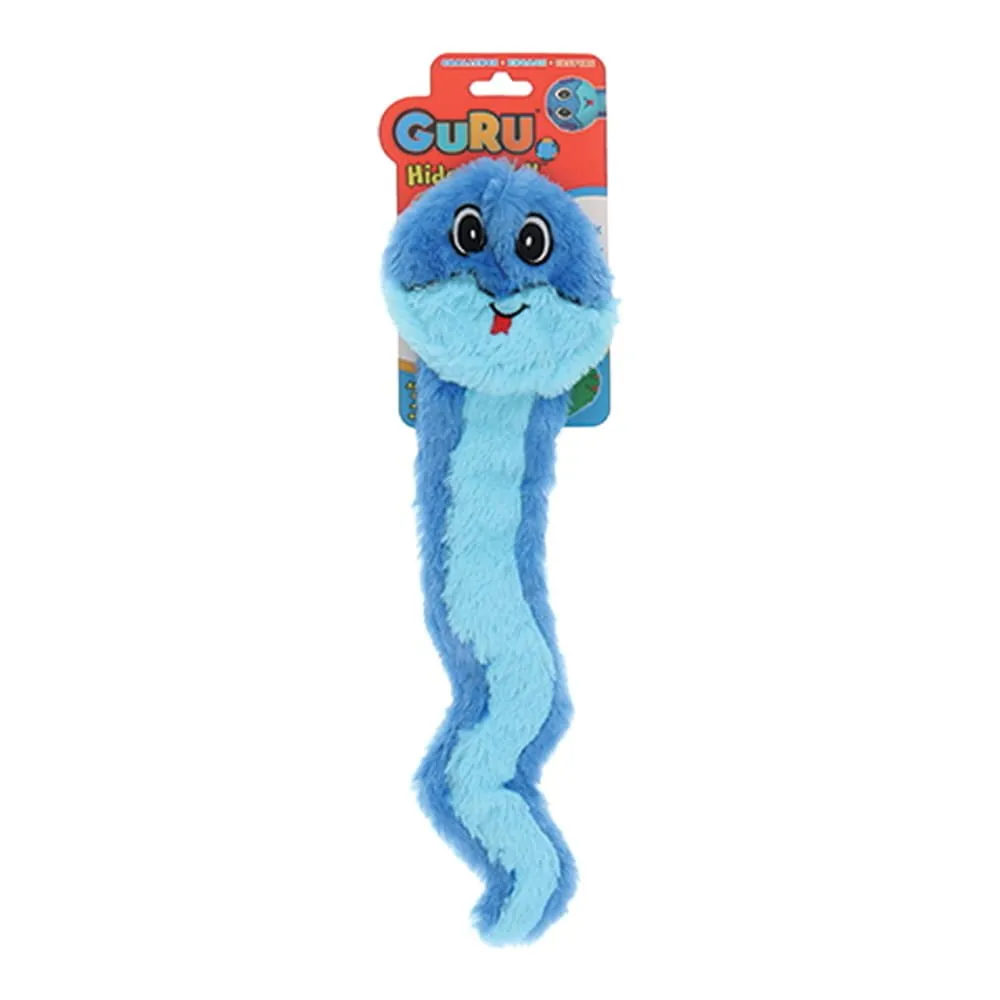 GURU Hide A Tail Snake Plush Dog Enrichment Toy Blue Medium^^^