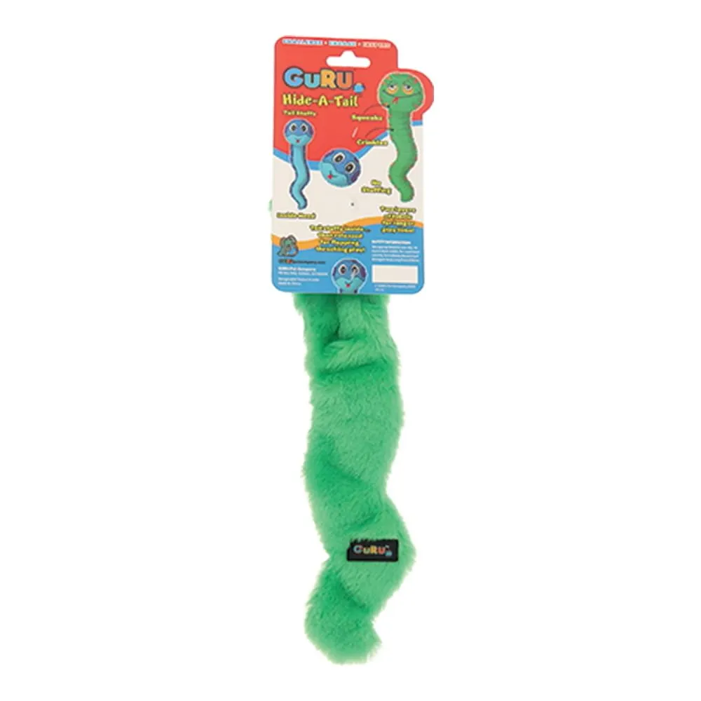 GURU Hide A Tail Snake Plush Dog Enrichment Toy Green Medium^^^