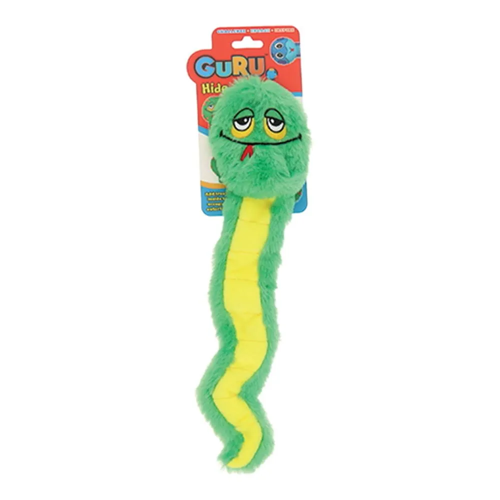 GURU Hide A Tail Snake Plush Dog Enrichment Toy Green Medium^^^