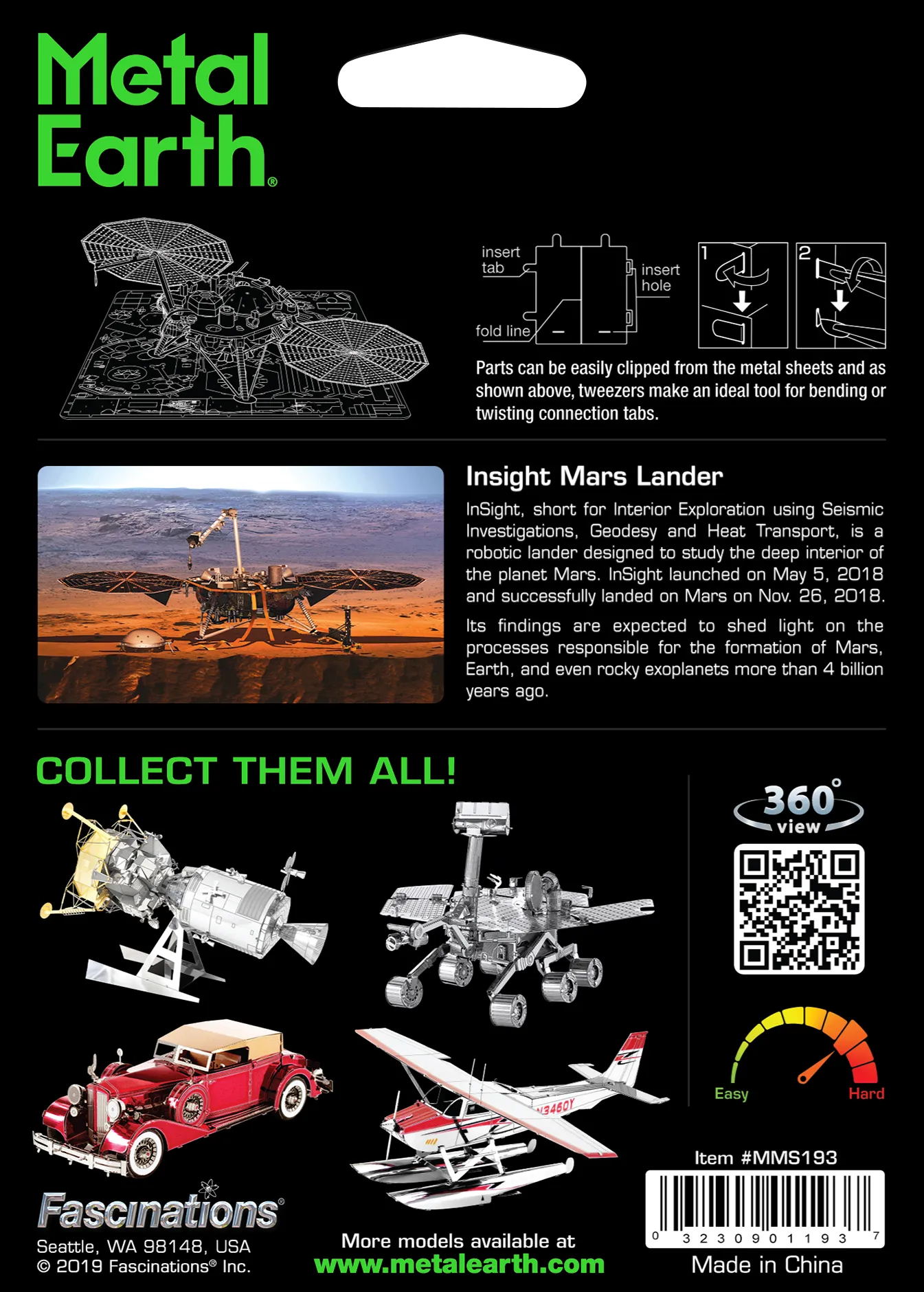 InSight Mars Lander Metal Model Kit