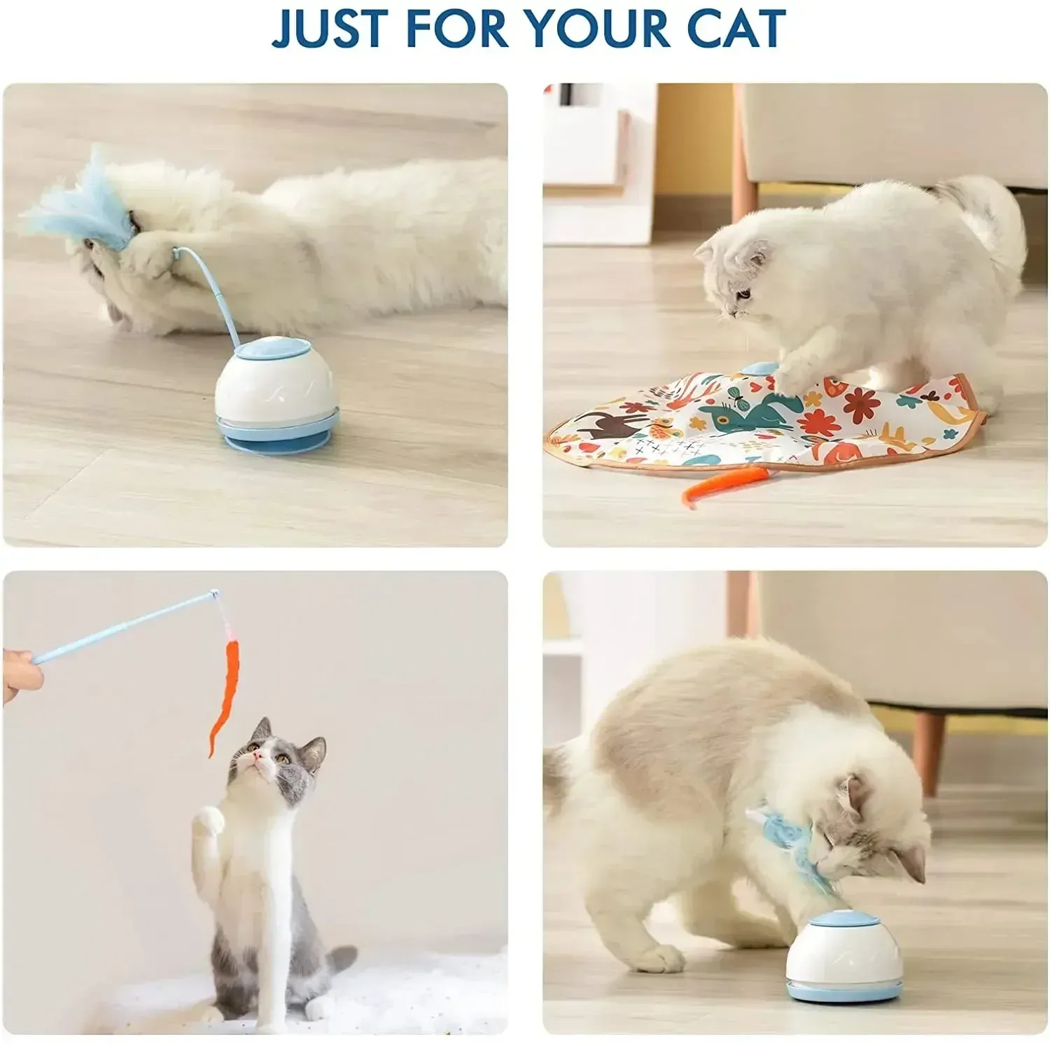 Interactive 360° Rotating Electric Cat Toy