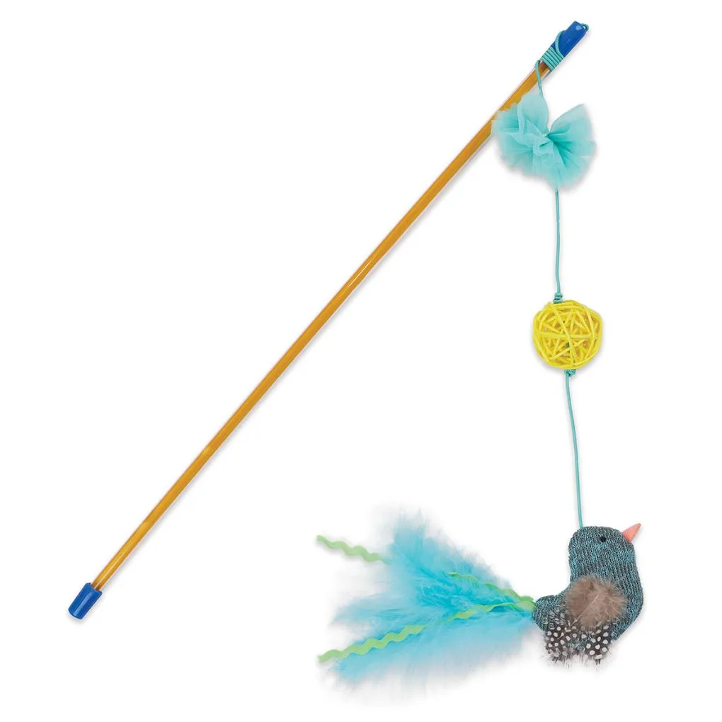 Kazoo Bluebird Wand Cat Toy