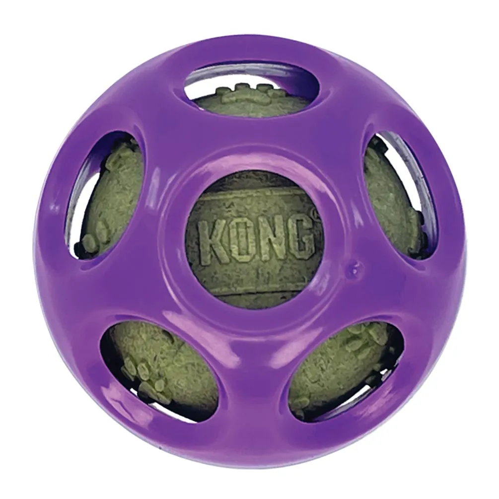 KONG Moon Ball with Paw Ball Catnip, Purple