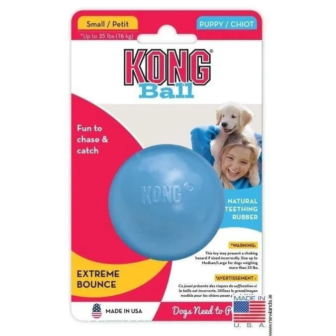 KONG Puppy Ball With Hole Blue