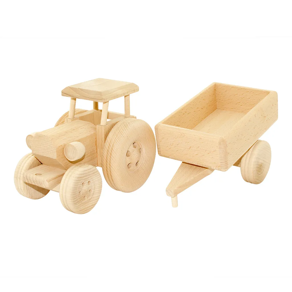 Large Wooden Tractor - Esther