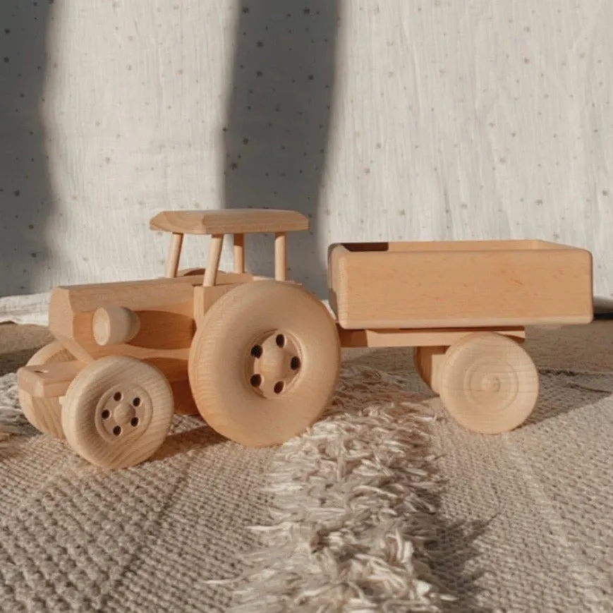 Large Wooden Tractor - Esther