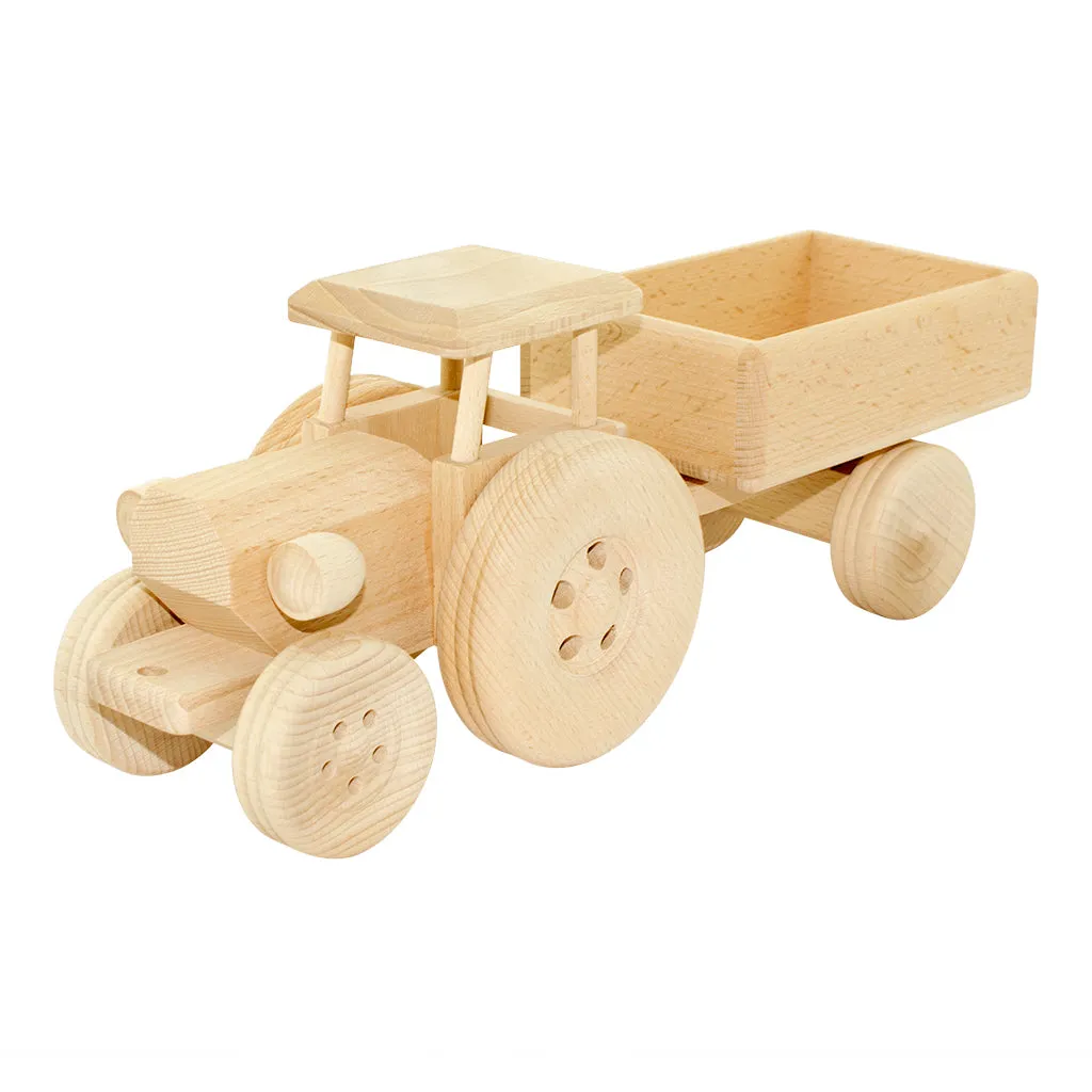 Large Wooden Tractor - Esther