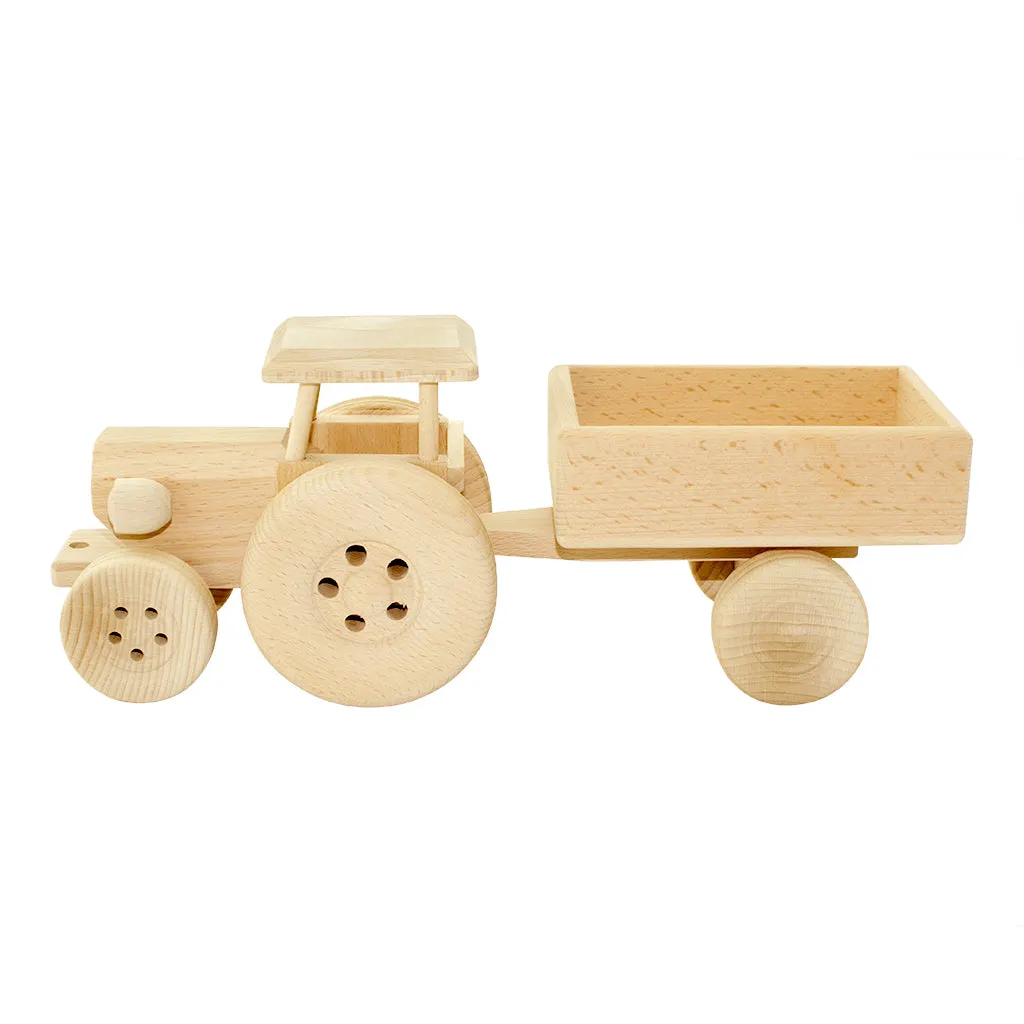 Large Wooden Tractor - Esther