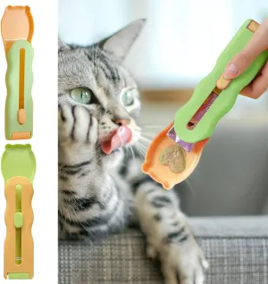 Lickable Cat Treat Spoon and Dispenser  - Best Creamy Treat Squeezer