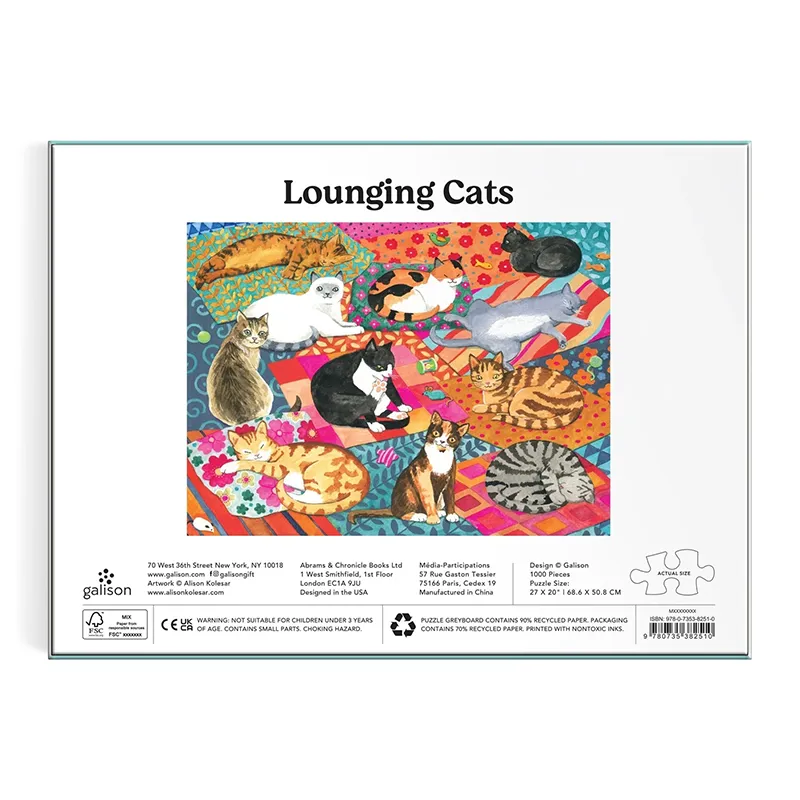 Lounging Cats 1000 Piece Puzzle