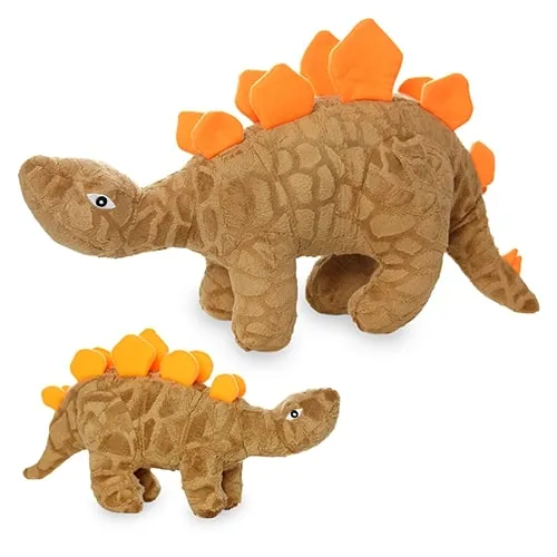 Mighty Dinosaur Dog Tug and Fetch Toys, Stegosaurus (mini and regular size)