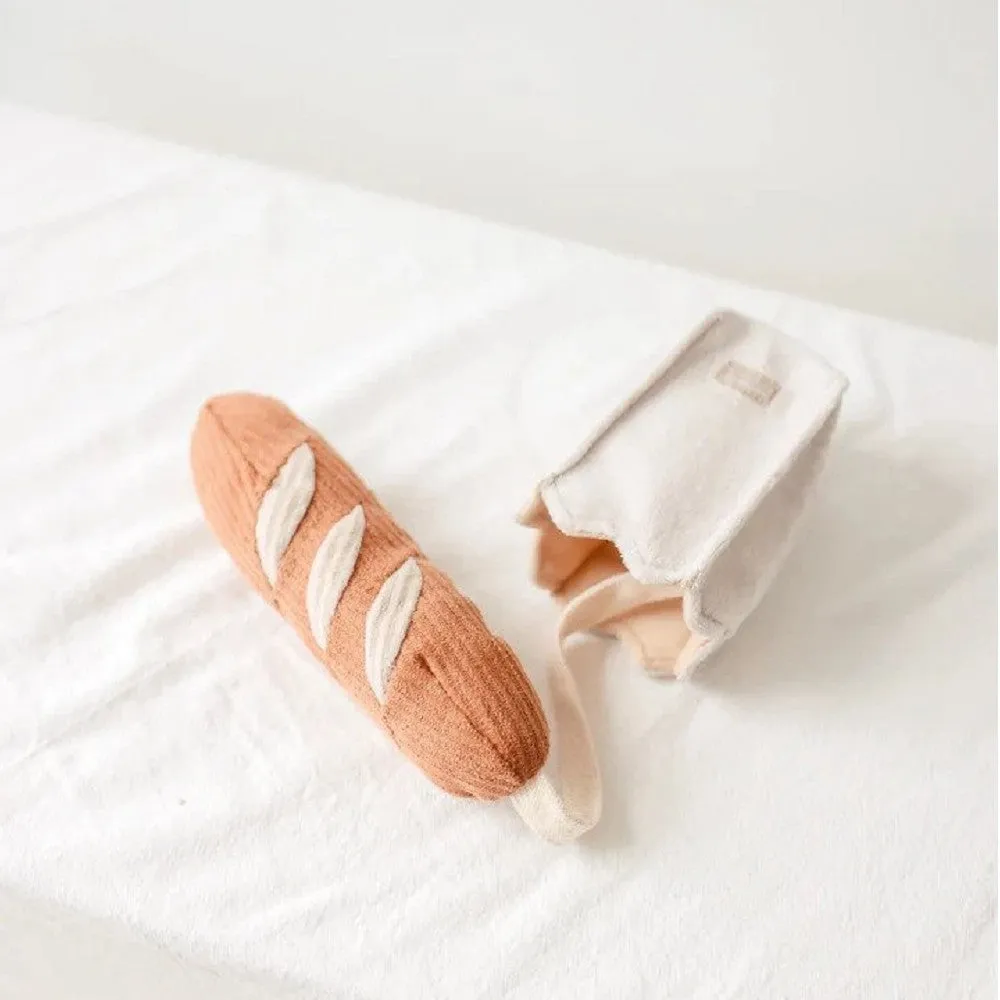 MINI Baguette Pocket & Squeaky Dog Toy