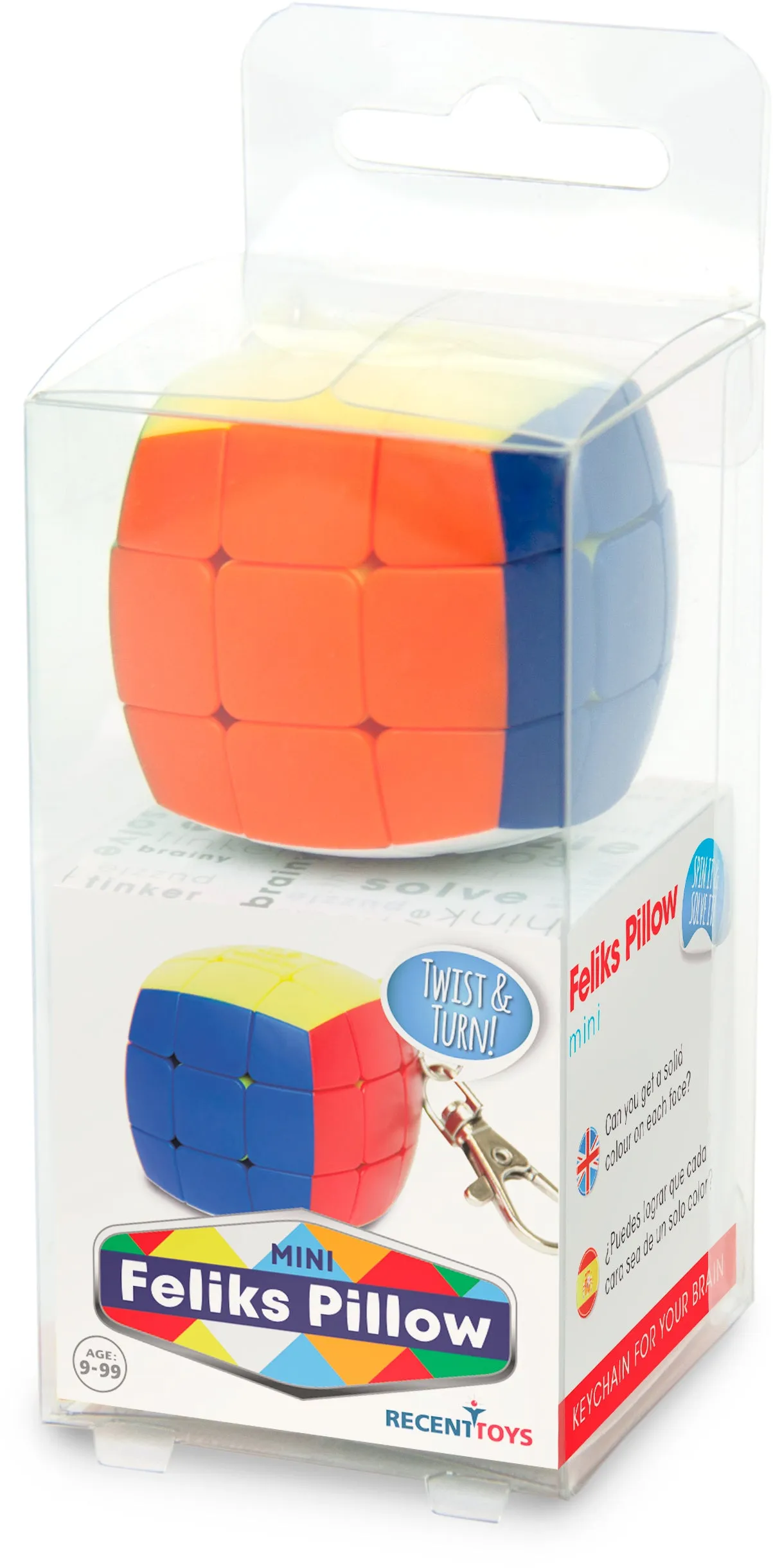 Mini Feliks Pillow Keychain Puzzle - Brain Teaser, Speedcube by Meffert's