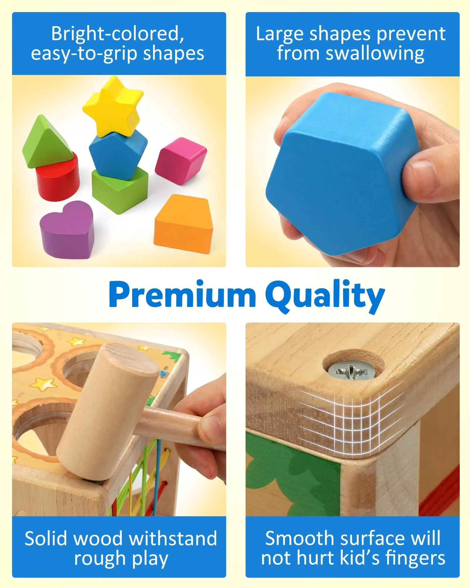 Mole Sorter Cube  Wooden Shape Sorter