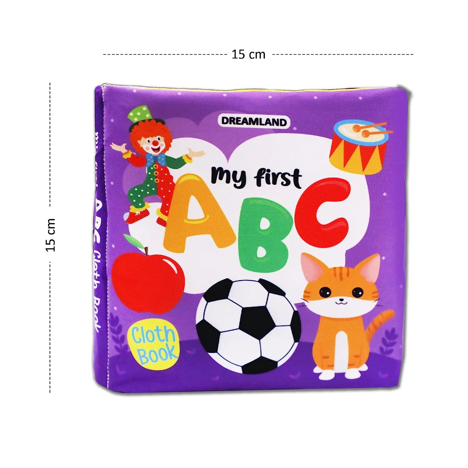 My First ABC Cloth Book with Squeaker and Crinkle Paper Cloth Books for Toddler Kids