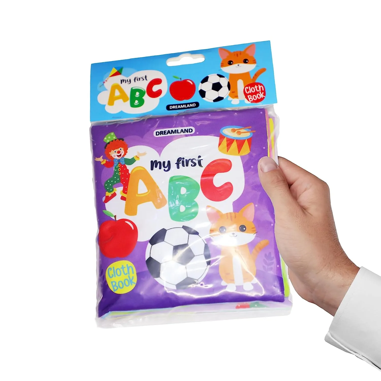 My First ABC Cloth Book with Squeaker and Crinkle Paper Cloth Books for Toddler Kids