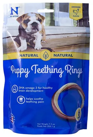 N-BONE - Puppy Teething Ring Chicken Flavor - 6 Pack