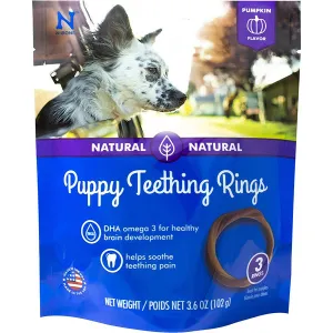 N-BONE - Puppy Teething Ring Pumpkin Flavor - 3 Pack