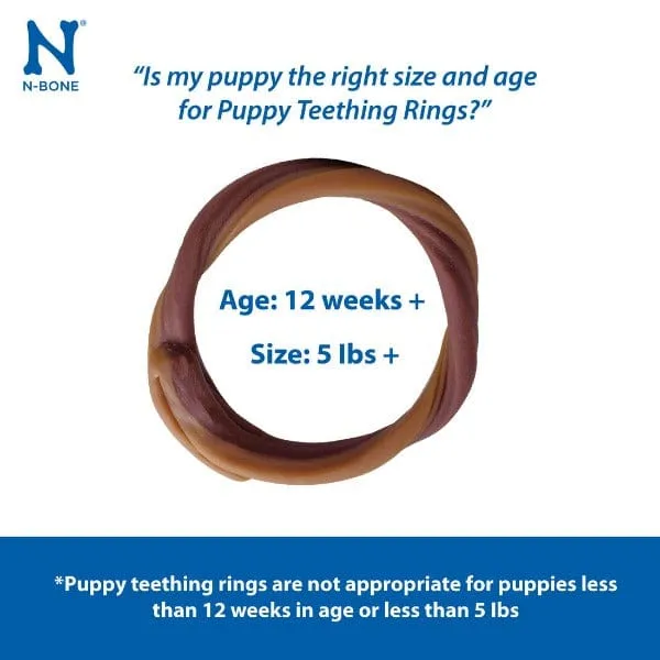 N-Bone Puppy Teething Rings; Chicken Flavour