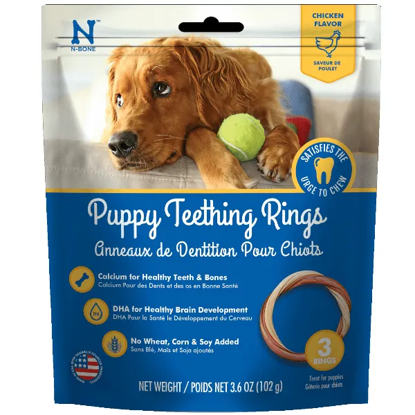 N-Bone Puppy Teething Rings; Chicken Flavour