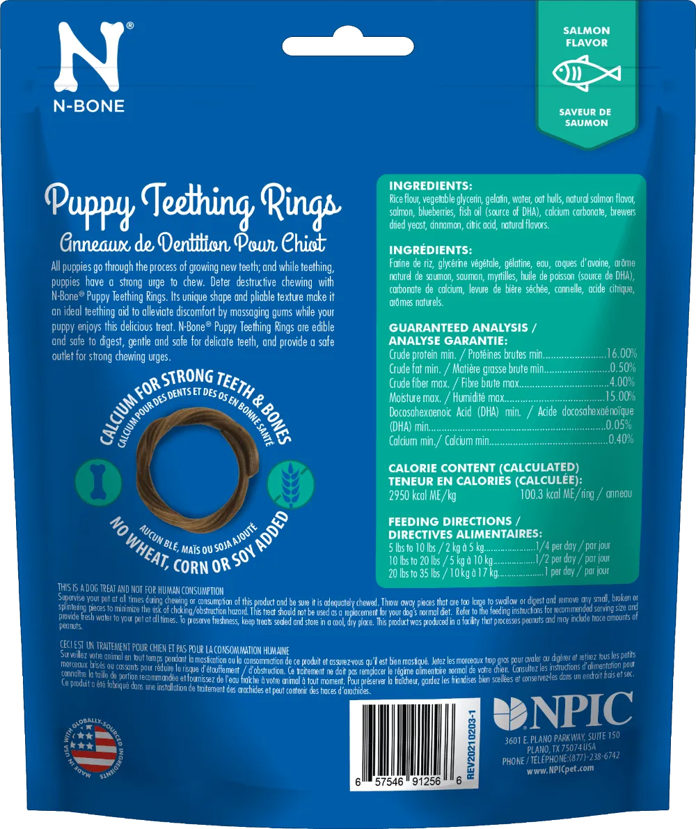 N-Bone® Puppy Teething Rings Salmon Flavor