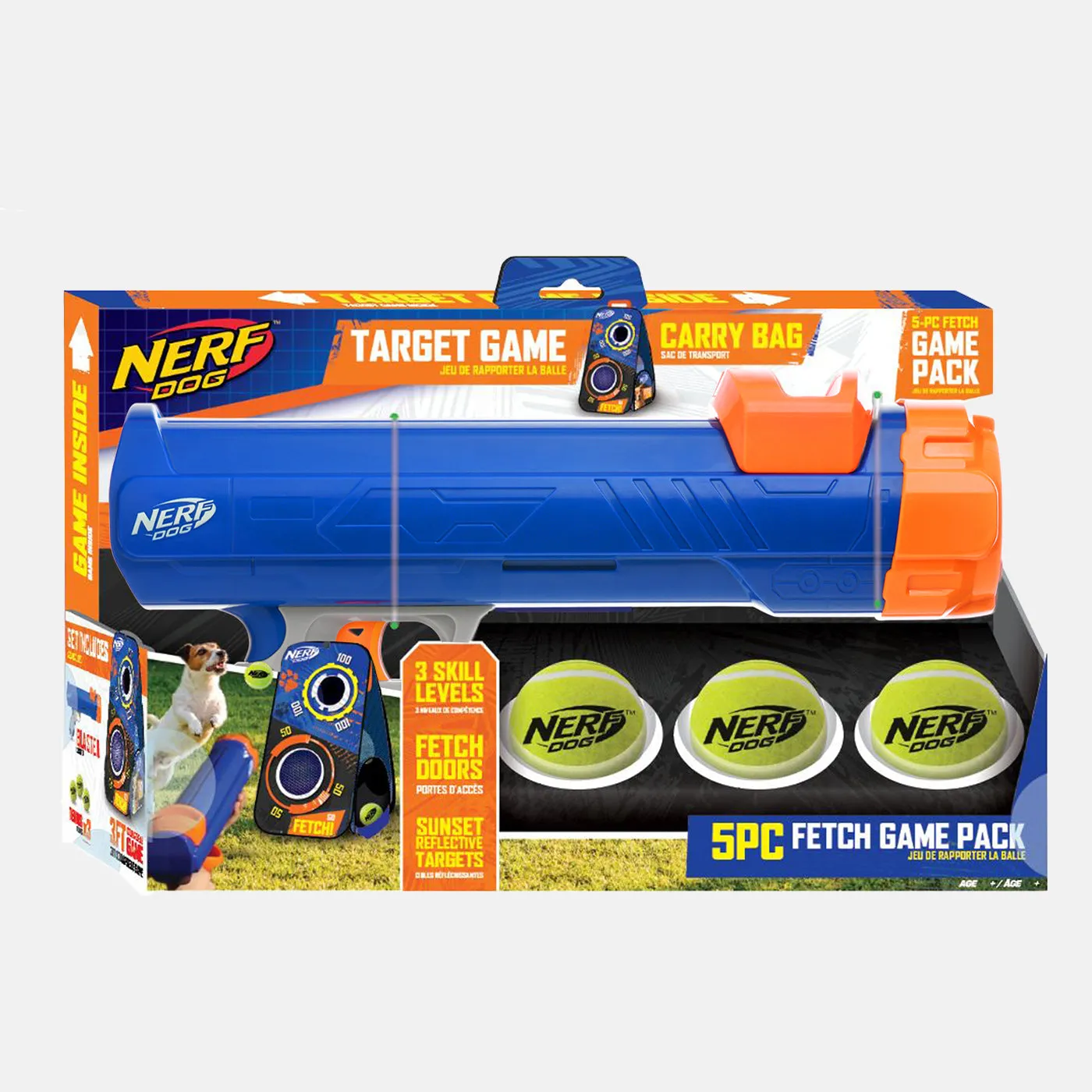 NERF Dog Tennis Ball Blaster with Target